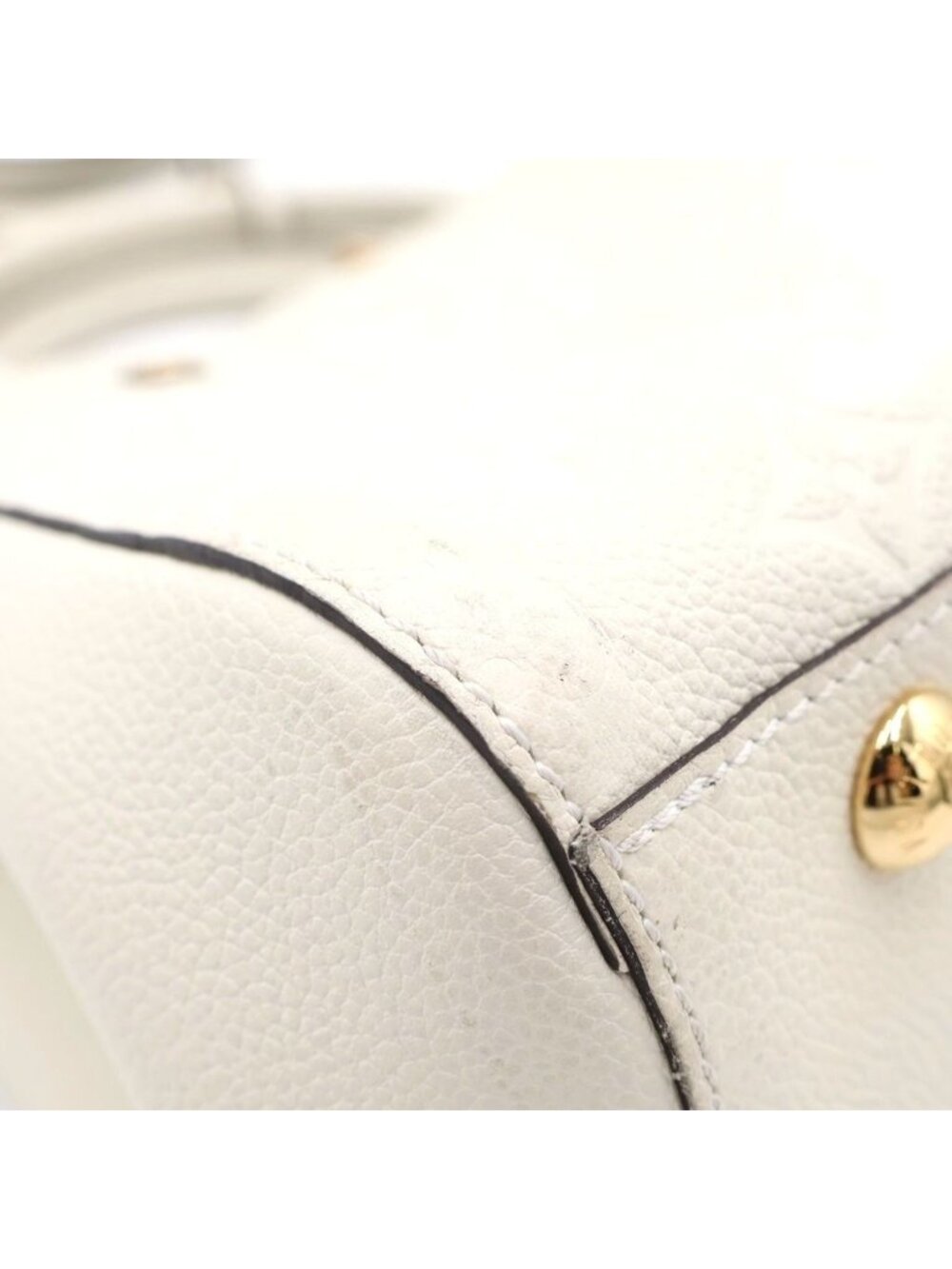 Louis Vuitton Monogram Empreinte Monte New BB Cream 2-Way Shoulder Bag White - Picture 6 of 10